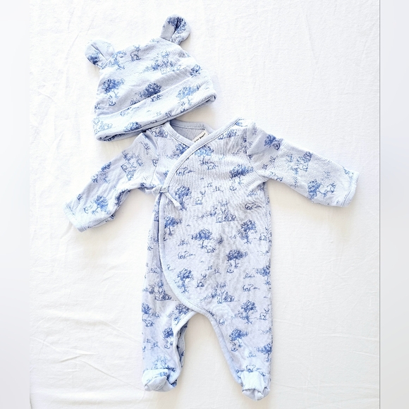 Janie and Jack newborn born footie with a hat - Picture 2 of 6